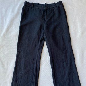 Joseph Black Wide Leg High Rise 100% Linen Pants, Size M, Gently Used